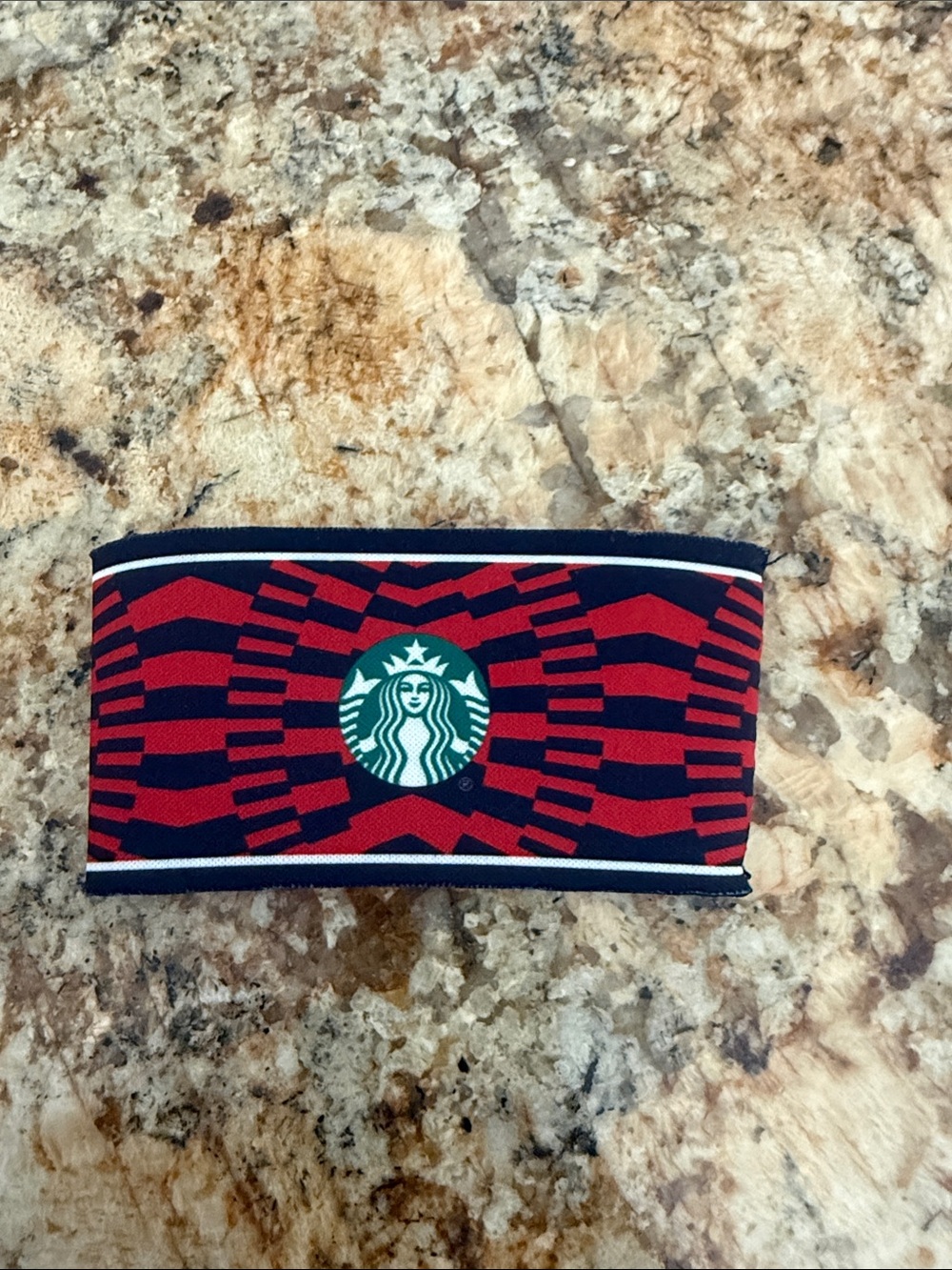Starbucks Red and Navy Logo Cup Sleeve